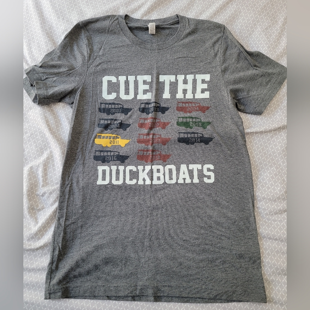 Cue The Duckboats Boston Sports TShirt
